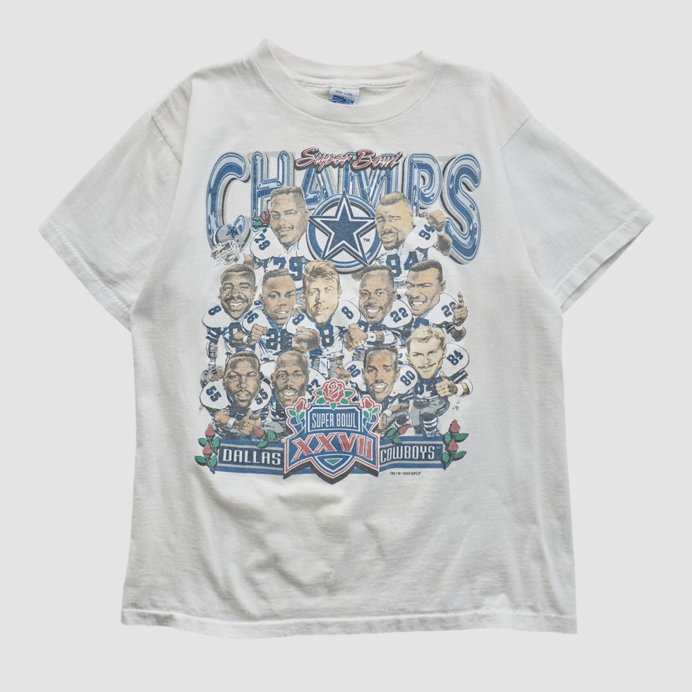 Dallas Cowboys Salem Sportswear 1993 T-shirt - White Vintage sale