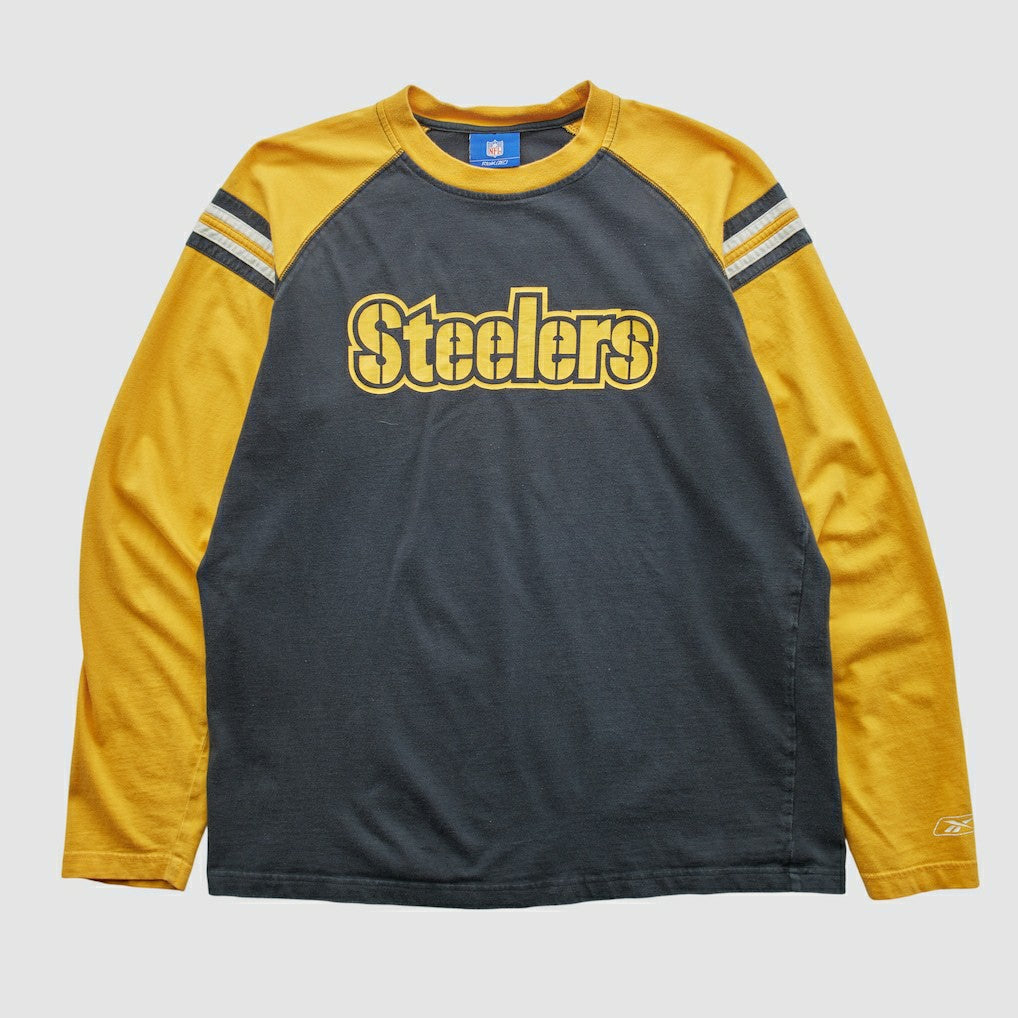 Pittsburgh Steelers Reebok 2000s Long Sleeve T-shirt - Black Vintage online
