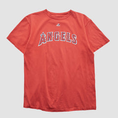 Los Angeles Angels Majestic 2000s T-shirt Red Vintage