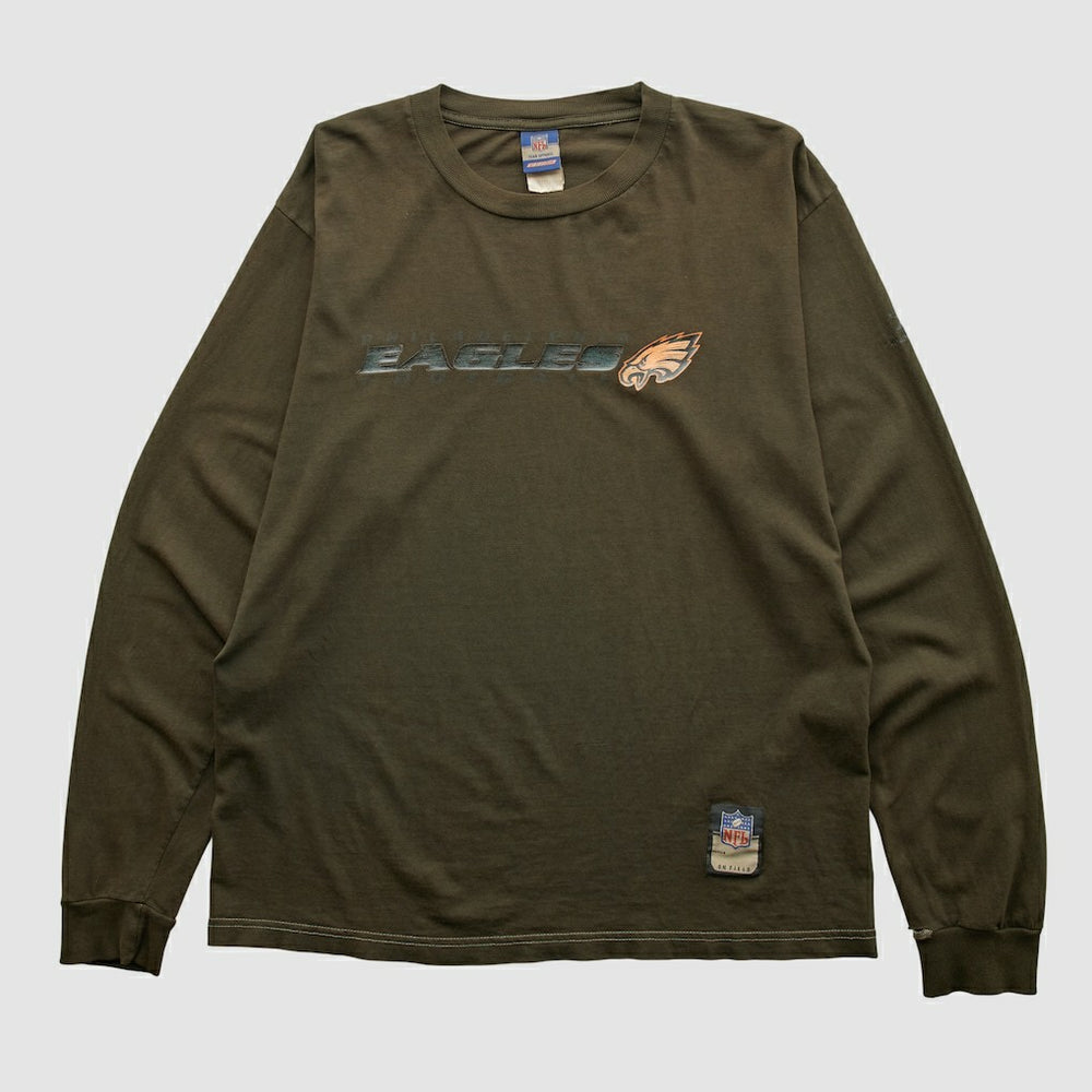 Philadelphia Eagles Reebok 2000s Long Sleeve T-shirt - Brown Vintage online