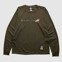 Philadelphia Eagles Reebok 2000s Long Sleeve T-shirt - Brown Vintage online