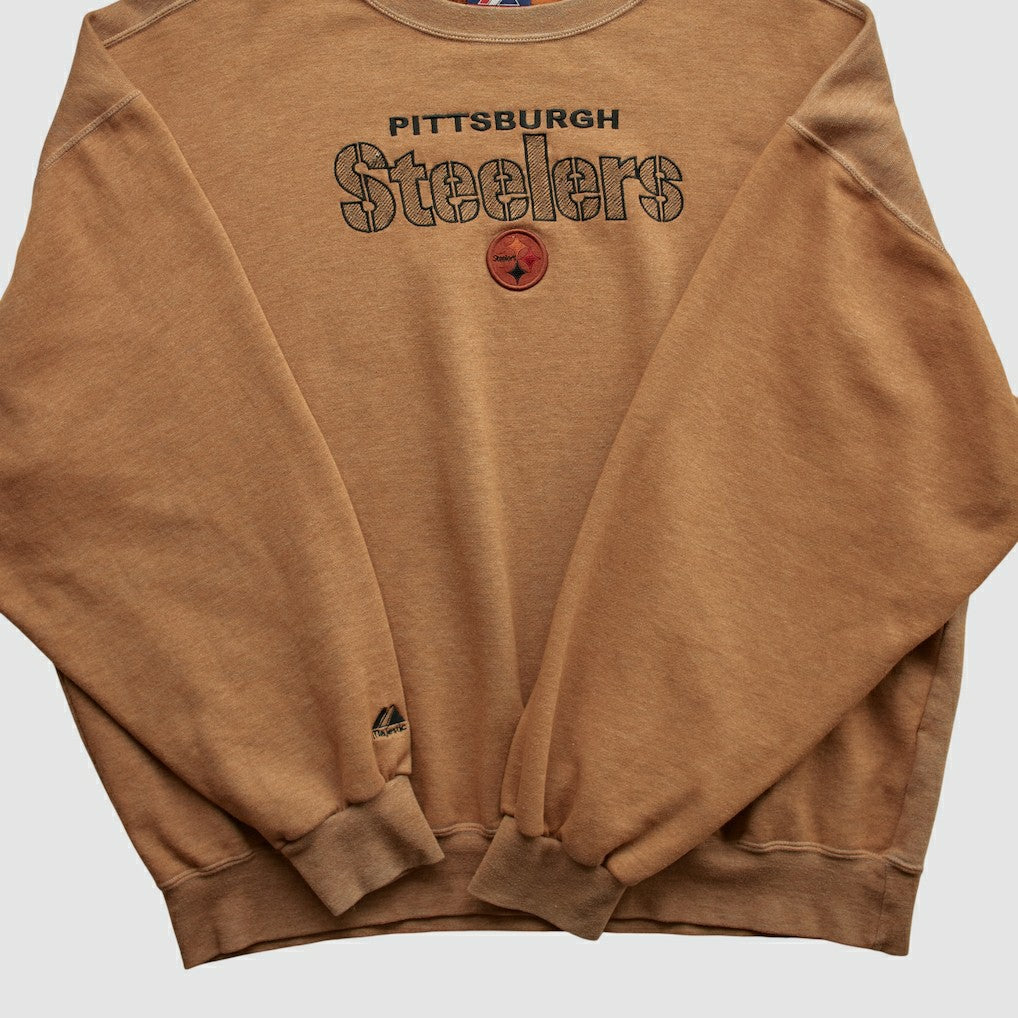 Pittsburgh Steelers Majestic 2000s Pullover Sweatshirt - Clay Vintage on sale