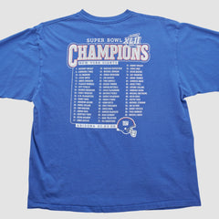 New York Giants Reebok 2008 T-shirt - Blue Vintage cheap