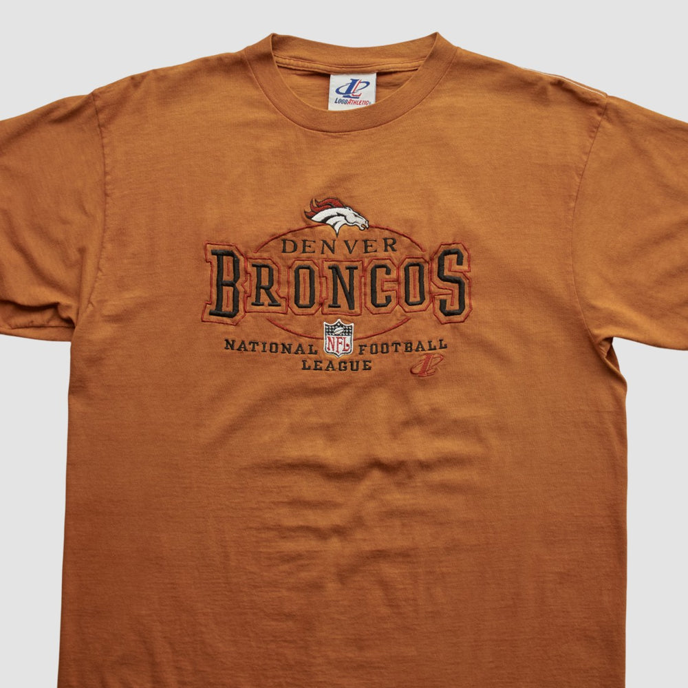 Denver Broncos Logo Athletic 90s T-shirt - Clay Vintage on sale