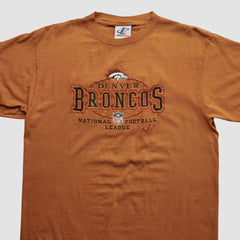 Denver Broncos Logo Athletic 90s T-shirt - Clay Vintage on sale
