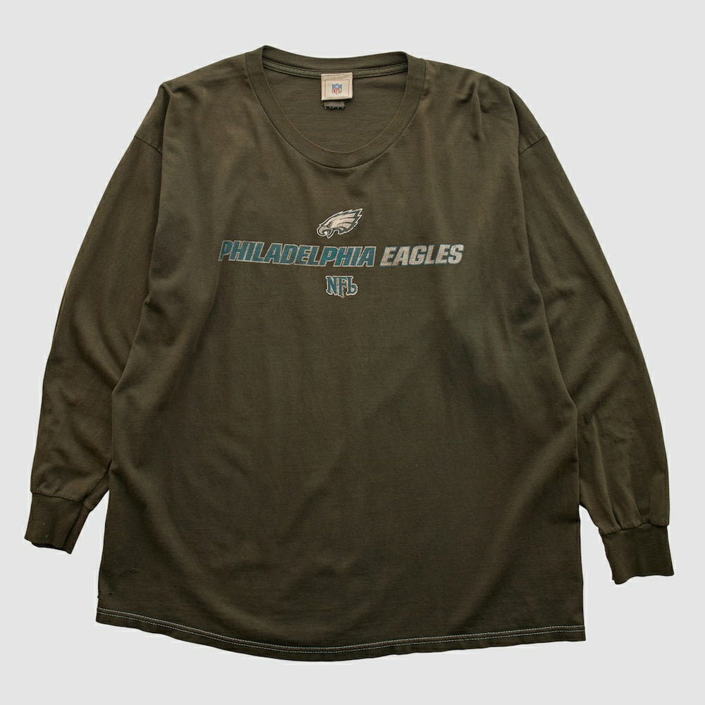 Philadelphia Eagles NFL 2000s Long Sleeve T-shirt - Brown Vintage discount