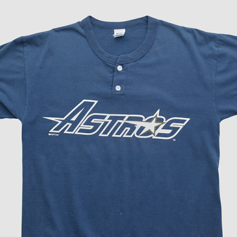 Houston Astros Russell 2000s T-shirt Navy Vintage