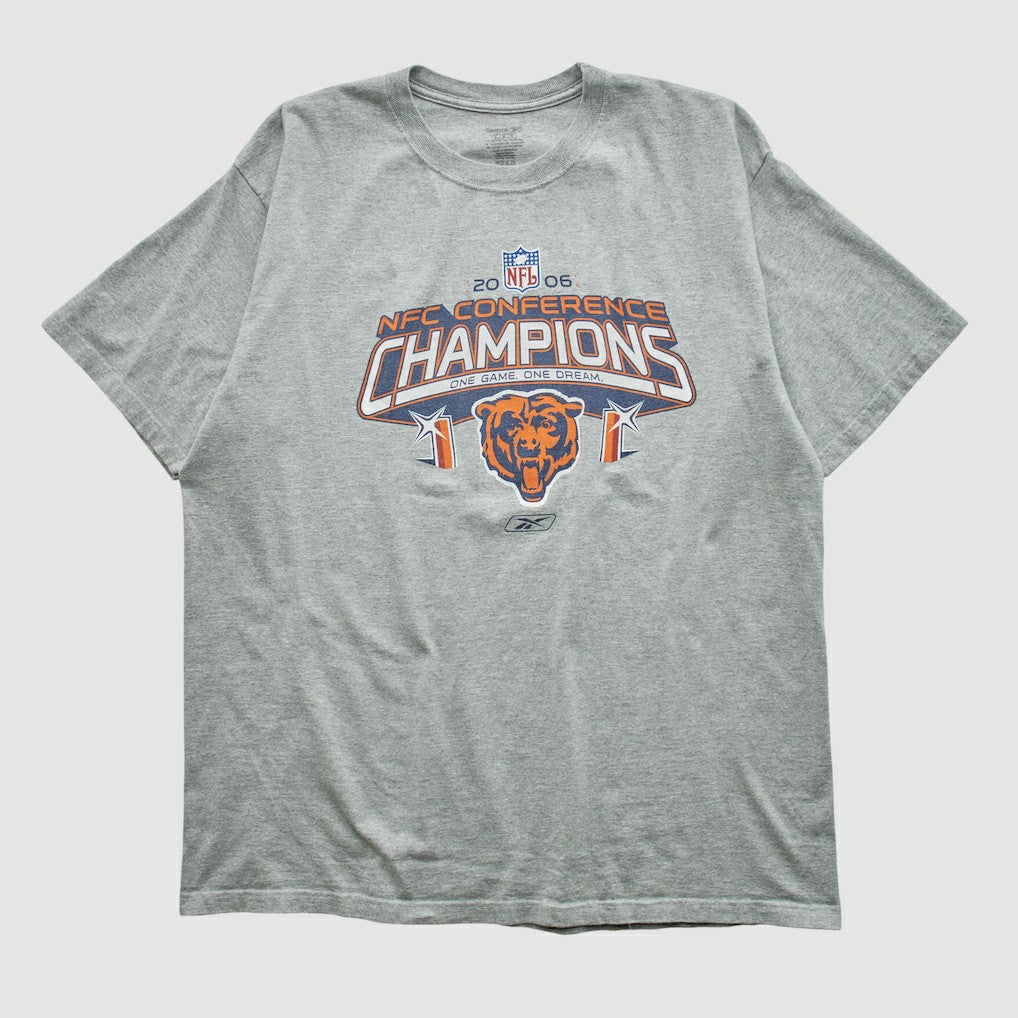 Chicago Bears Reebok 2006 T-shirt - Heather Gray Vintage sale