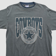 Dallas Cowboys Trench 90s T-shirt - Gray Vintage for sale