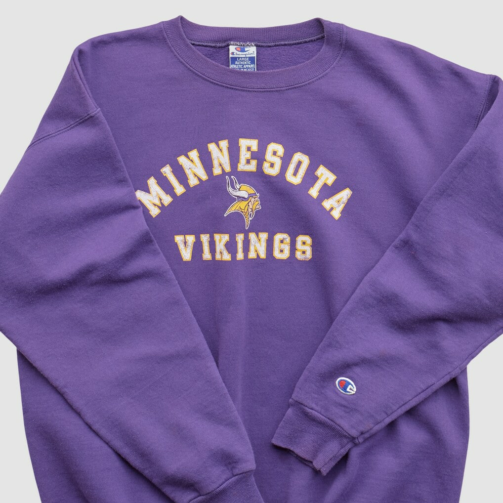 Minnesota Vikings Champion 90s Pullover Sweatshirt - Purple Vintage online