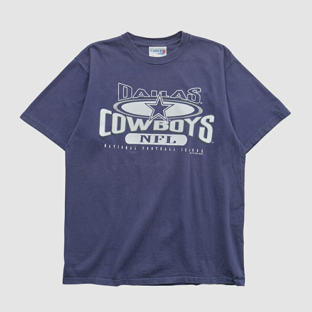 Dallas Cowboys Chalk Line 1996 T-shirt - Navy Vintage for sale