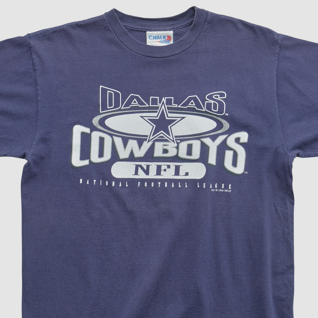 Dallas Cowboys Chalk Line 1996 T-shirt - Navy Vintage for sale