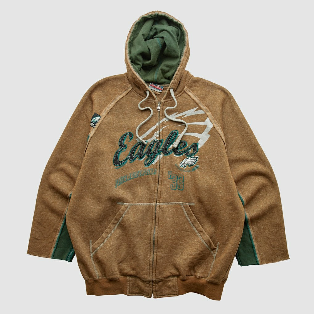 Philadelphia Eagles NFL 2010s Hooded Full Zip Sweatshirt - Clay Vintage cheap