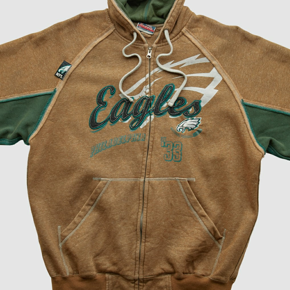 Philadelphia Eagles NFL 2010s Hooded Full Zip Sweatshirt - Clay Vintage cheap