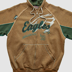 Philadelphia Eagles NFL 2010s Hooded Full Zip Sweatshirt - Clay Vintage cheap