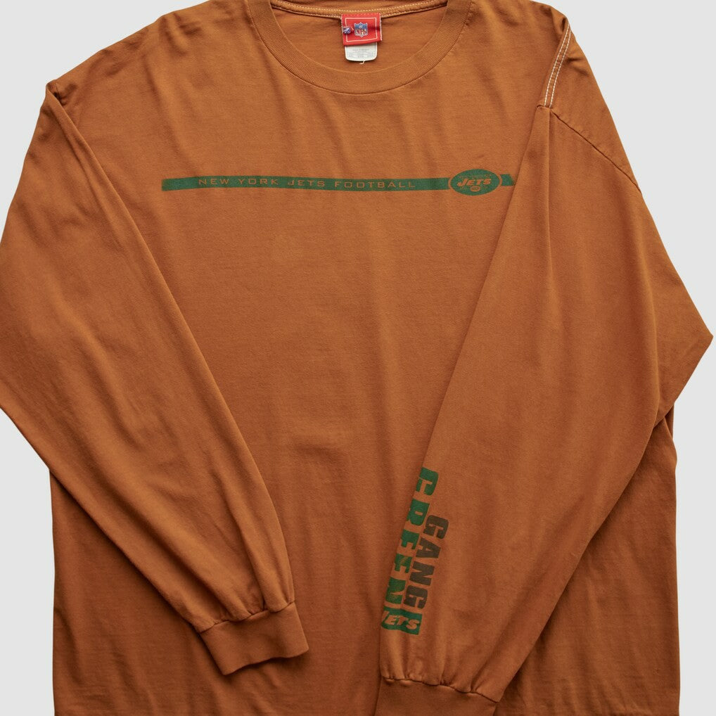 New York Jets NFL 2000s Long Sleeve T-shirt - Clay Vintage outlet