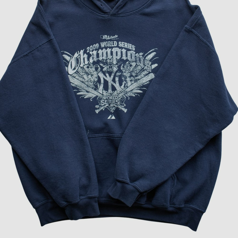 World Series Gildan 2009 Hooded Pullover Sweatshirt Navy Vintage