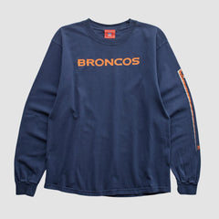 Denver Broncos NFL 2000s Long Sleeve T-shirt - Navy Vintage online