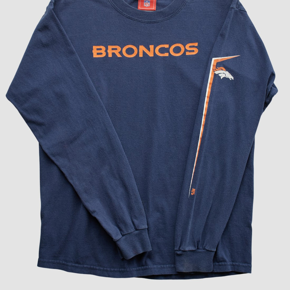 Denver Broncos NFL 2000s Long Sleeve T-shirt - Navy Vintage online
