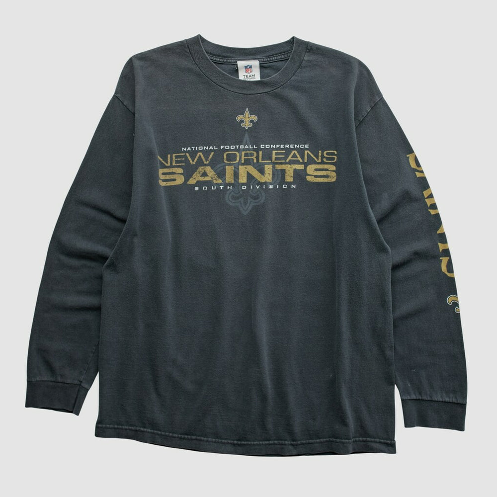 New Orleans Saints NFL 2010s Long Sleeve T-shirt - Black Vintage on sale