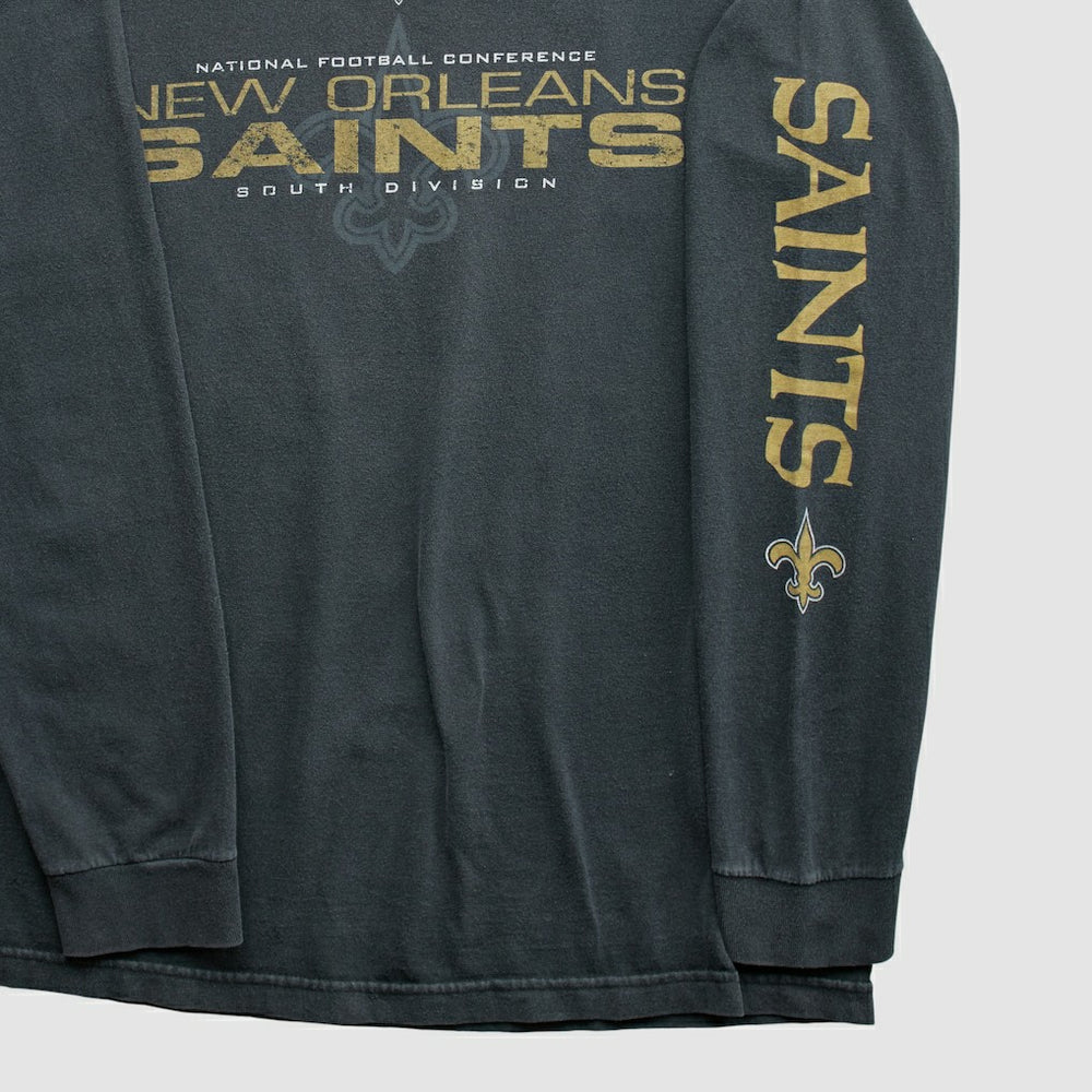New Orleans Saints NFL 2010s Long Sleeve T-shirt - Black Vintage on sale