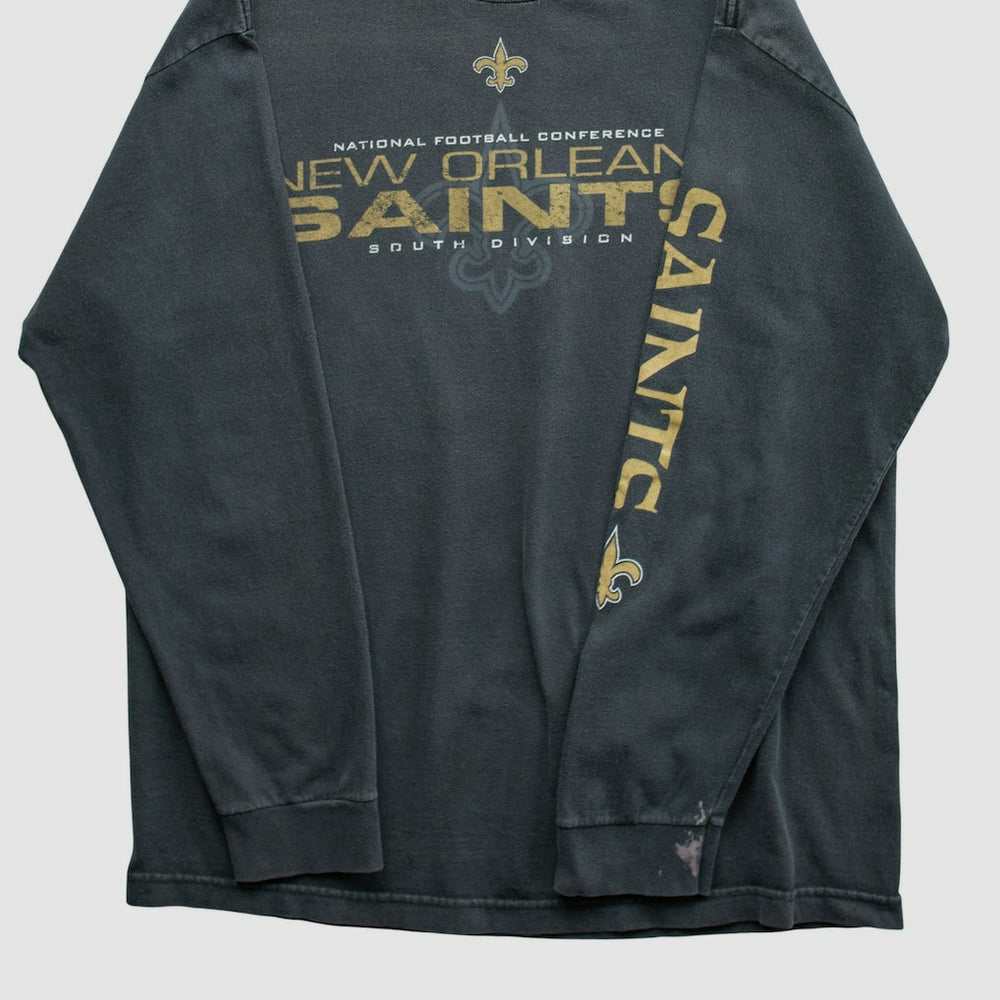 New Orleans Saints NFL 2010s Long Sleeve T-shirt - Black Vintage on sale