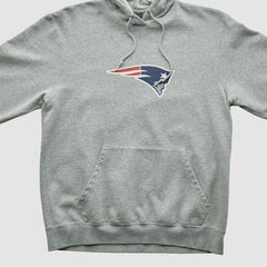 New England Patriots Reebok 2000s Hooded Pullover Sweatshirt - Heather Gray Vintage cheap