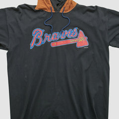 Atlanta Braves Salem Sportswear 1994 Hooded T-shirt Black Vintage