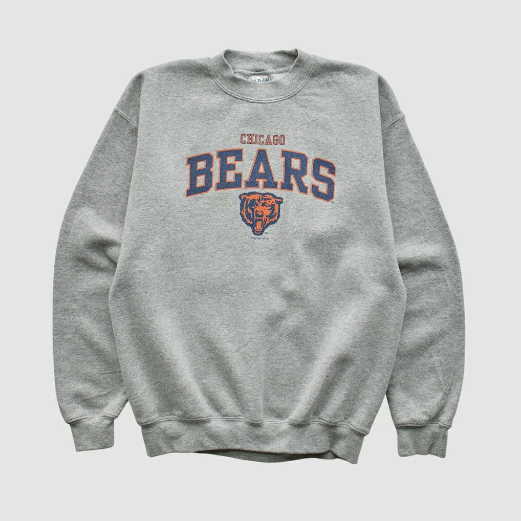 Chicago Bears Gildan 1999 Pullover Sweatshirt - Heather Gray - Yth L Real Vintage cheap