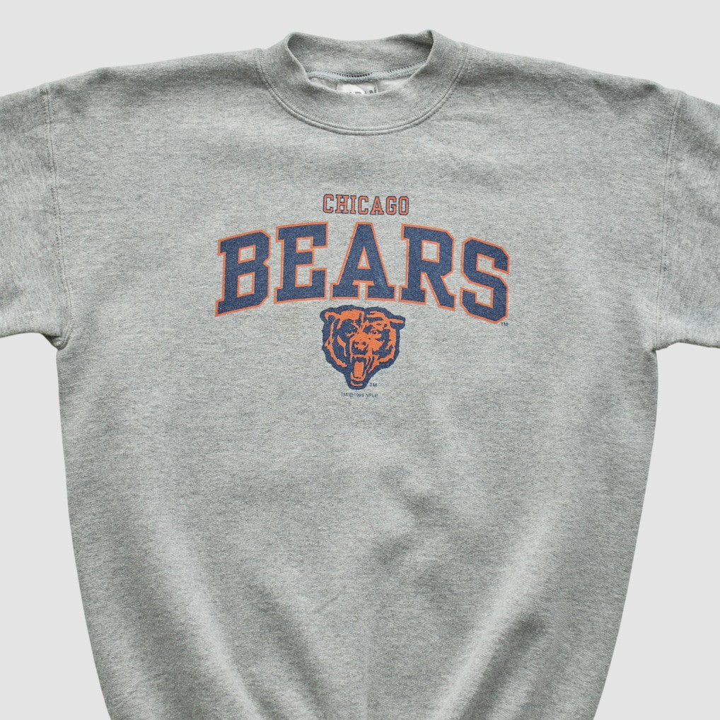 Chicago Bears Gildan 1999 Pullover Sweatshirt - Heather Gray - Yth L Real Vintage cheap