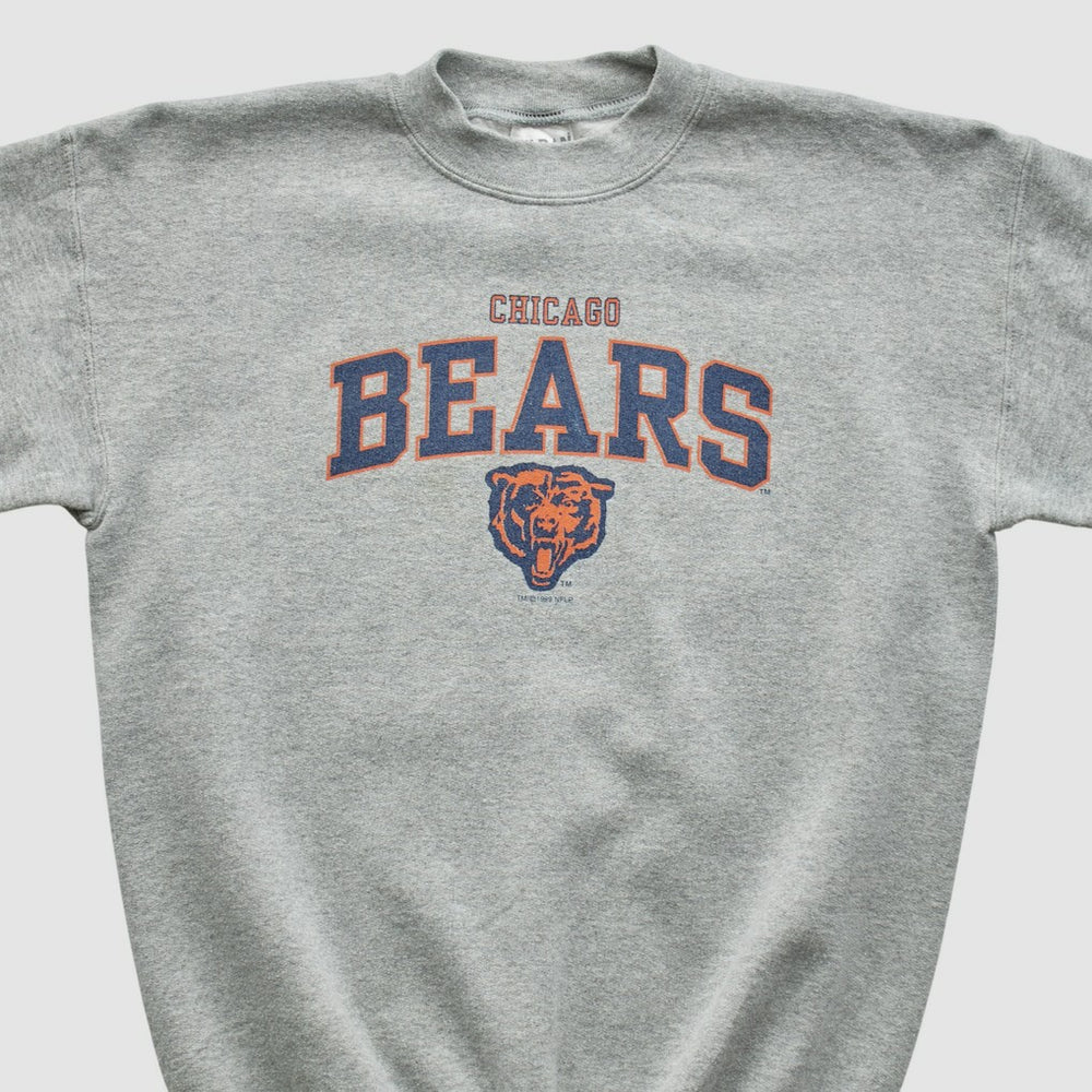Chicago Bears Gildan 1999 Pullover Sweatshirt - Heather Gray - Yth L Real Vintage cheap