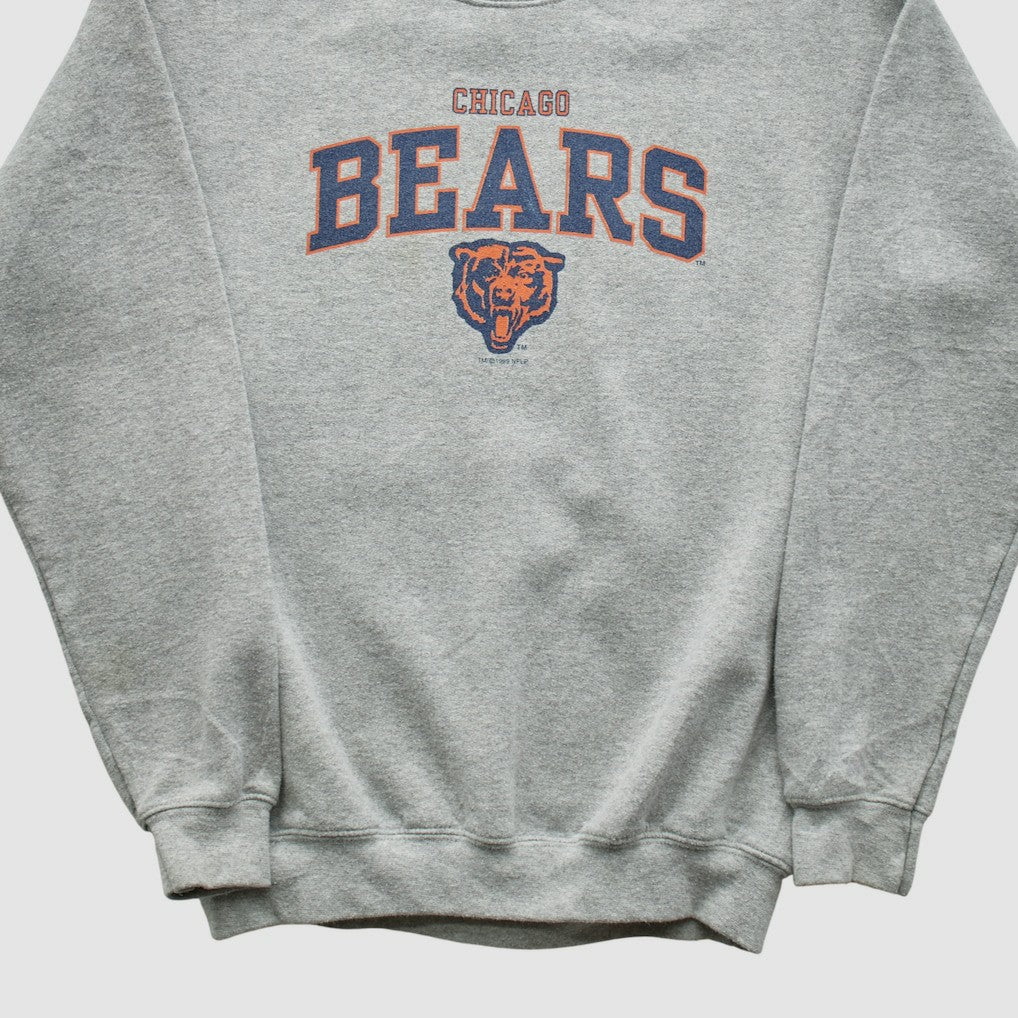Chicago Bears Gildan 1999 Pullover Sweatshirt - Heather Gray - Yth L Real Vintage cheap