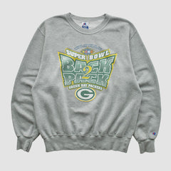 Green Bay Packers Champion 1998 Pullover Sweatshirt - Heather Gray Vintage cheap
