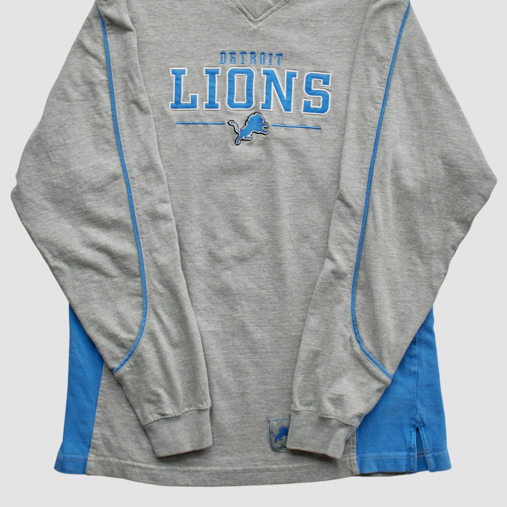 Detroit Lions NFL 2000s Long Sleeve T-shirt - Heather Gray Vintage discount
