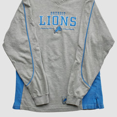 Detroit Lions NFL 2000s Long Sleeve T-shirt - Heather Gray Vintage discount