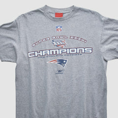 New England Patriots Reebok 2002 T-shirt - Heather Gray Vintage discount