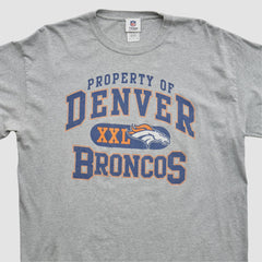 Denver Broncos NFL 2010s Long Sleeve T-shirt - Heather Gray Vintage outlet