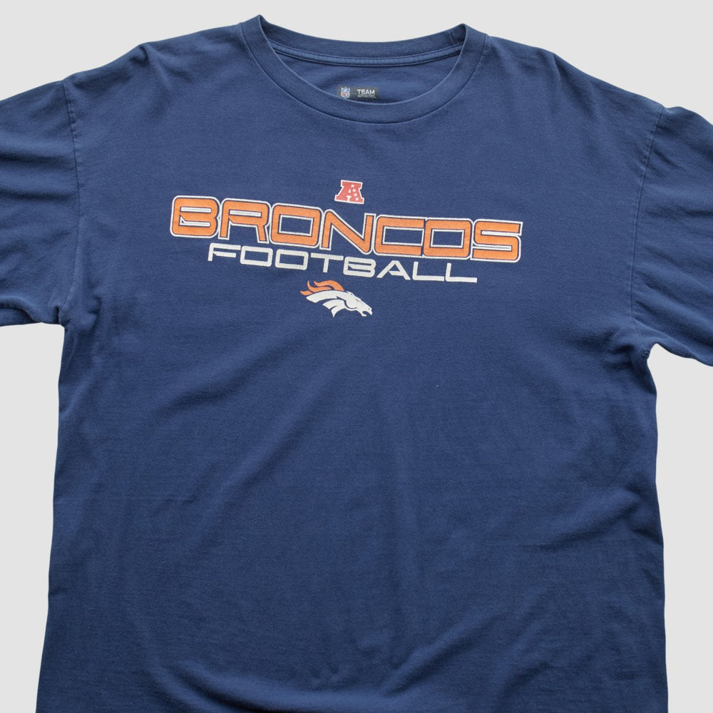 Denver Broncos NFL 2010s Long Sleeve T-shirt - Navy Vintage outlet
