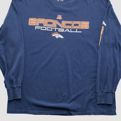 Denver Broncos NFL 2010s Long Sleeve T-shirt - Navy Vintage outlet