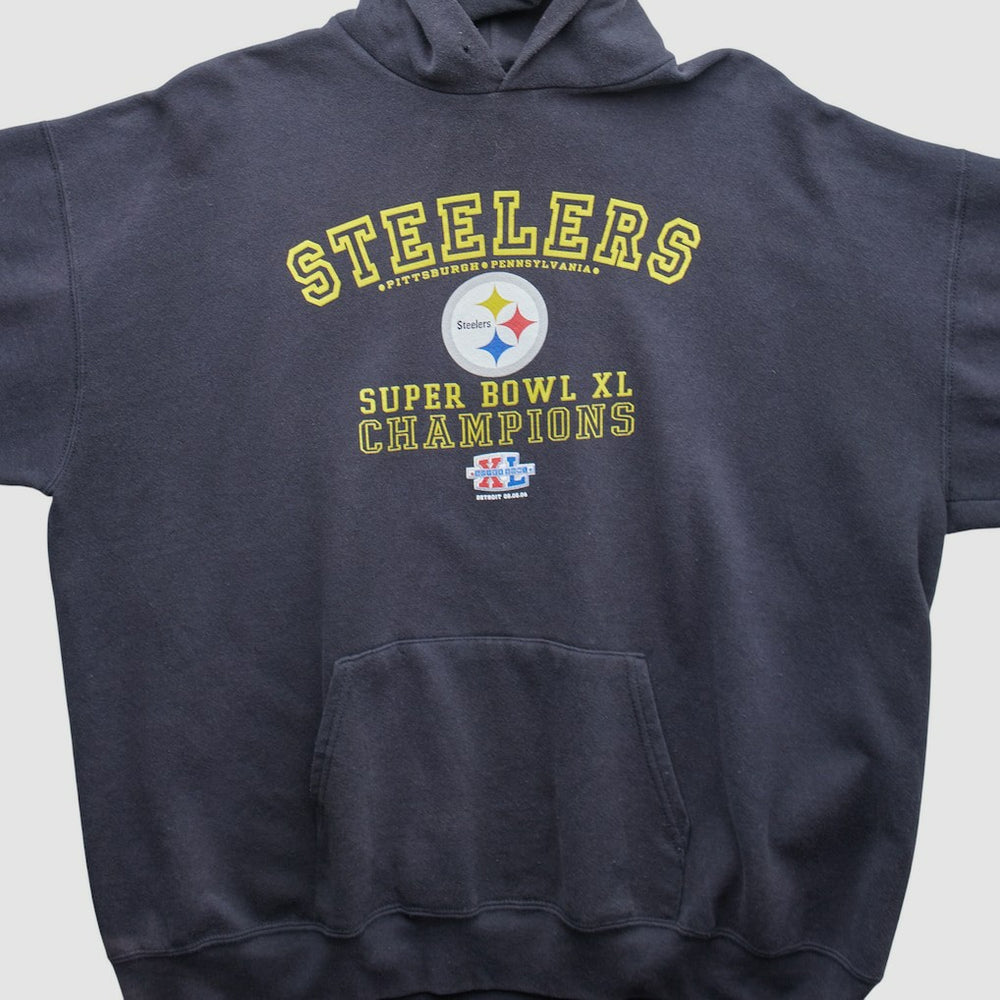Pittsburgh Steelers 2006 Hooded Pullover Sweatshirt - Black Vintage online