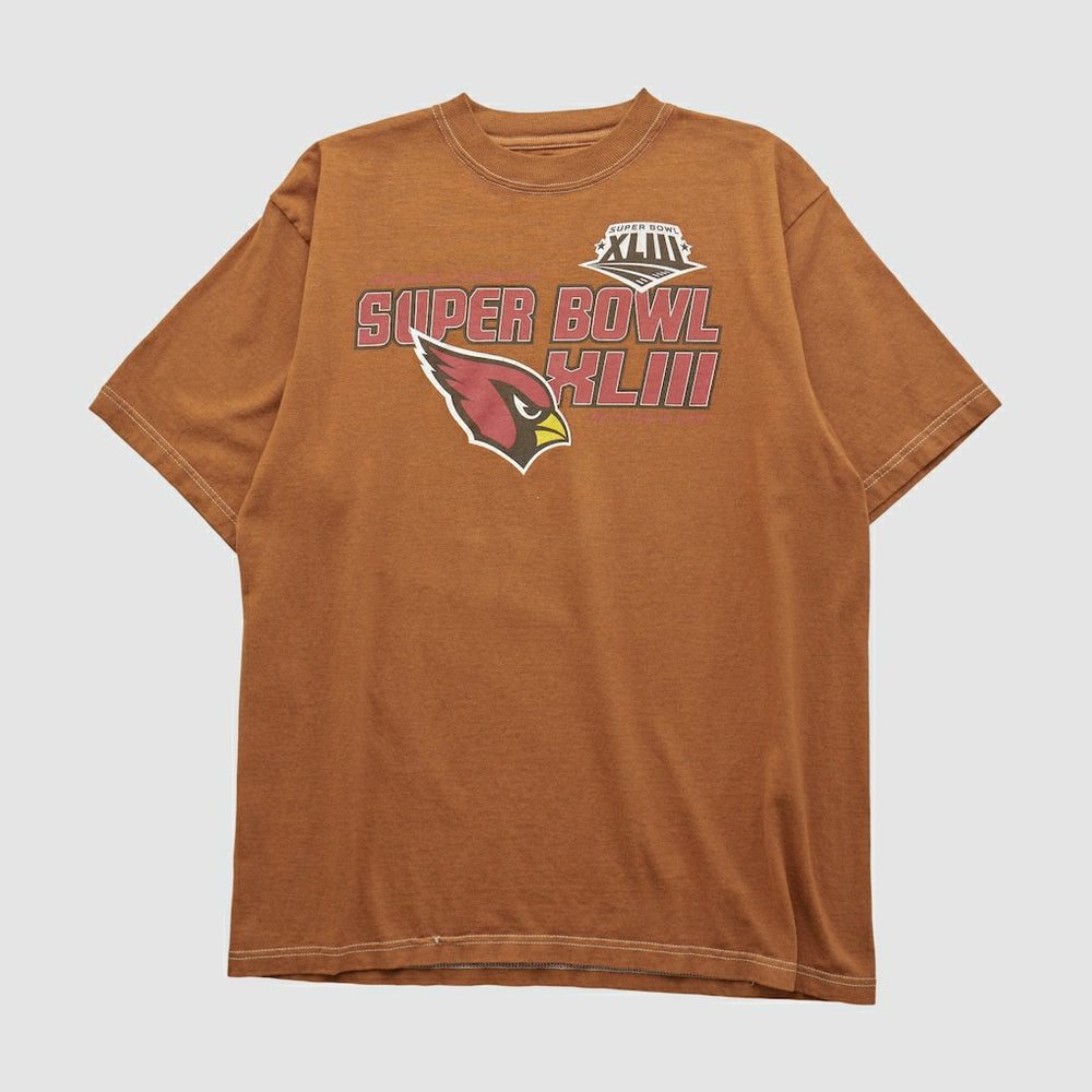 Super Bowl XLIII Reebok 2009 T-shirt - Clay Vintage on sale