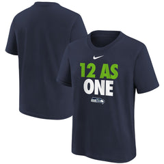 Seattle Seahawks Youth 12 As One T-Shirt - College Navy for sale