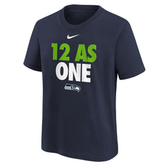 Seattle Seahawks Youth 12 As One T-Shirt - College Navy for sale