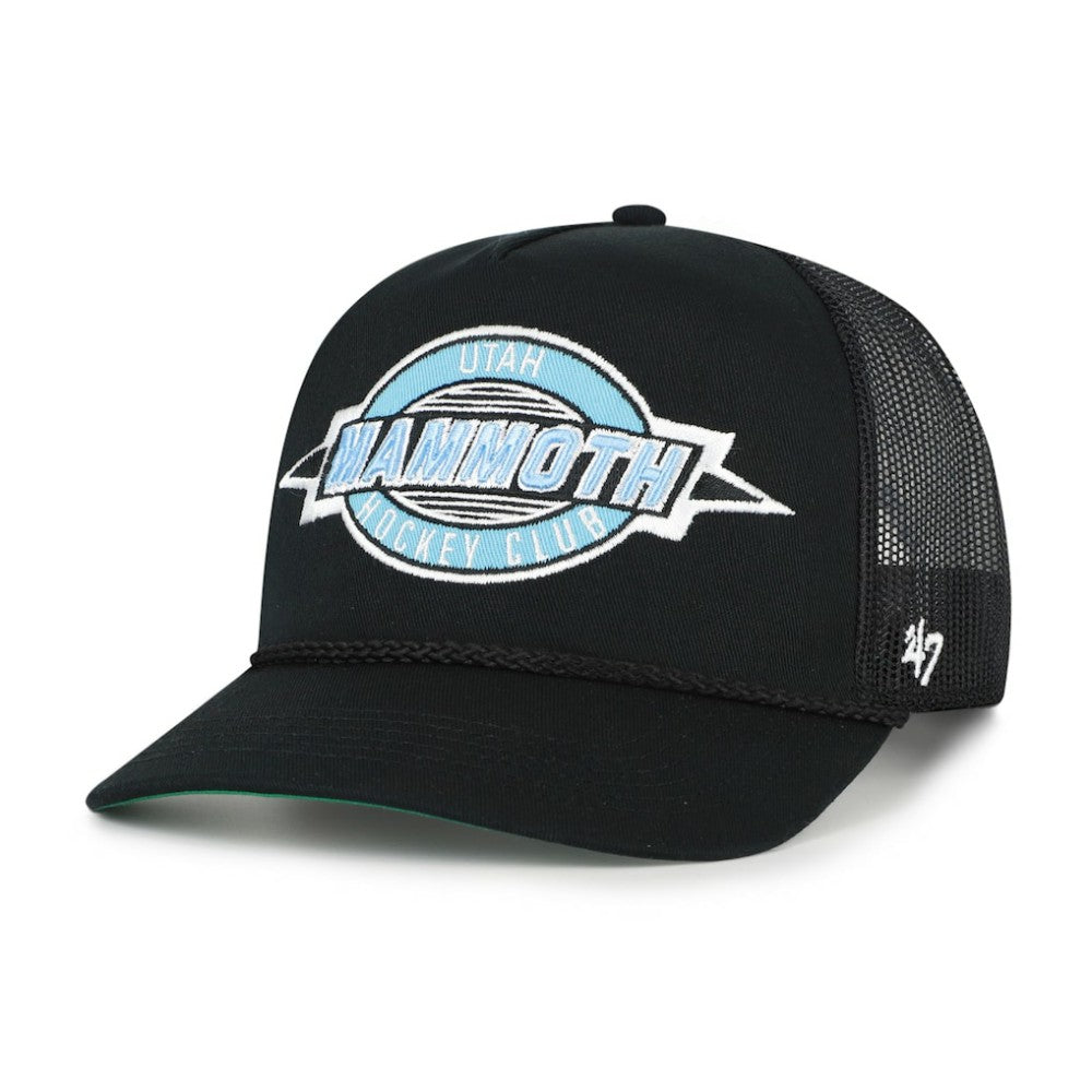Utah Mammoth '47 Frame Out Mesh Rope Hitch Adjustable Hat - Black Hats
