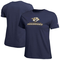 Nashville Predators Champion Women's Wordmark Lockup T-Shirt - Navy T-shirts
