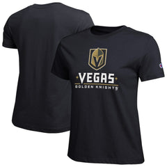 Vegas Golden Knights Champion Women's Wordmark Lockup T-Shirt - Black T-shirts