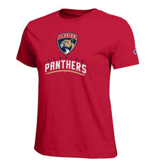 Florida Panthers Champion Women's Wordmark Lockup T-Shirt - Red T-shirts