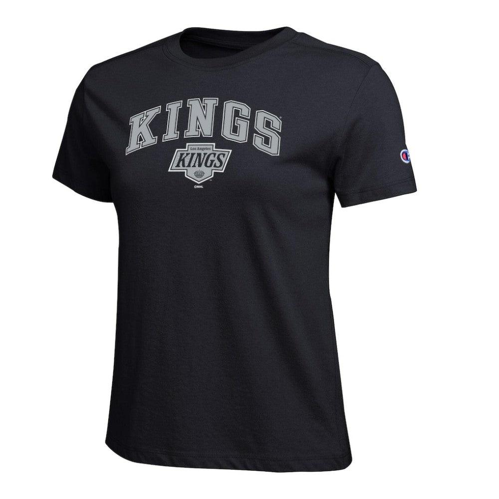 Los Angeles Kings Champion Women's Arch Mascot Logo T-Shirt - Black T-shirts