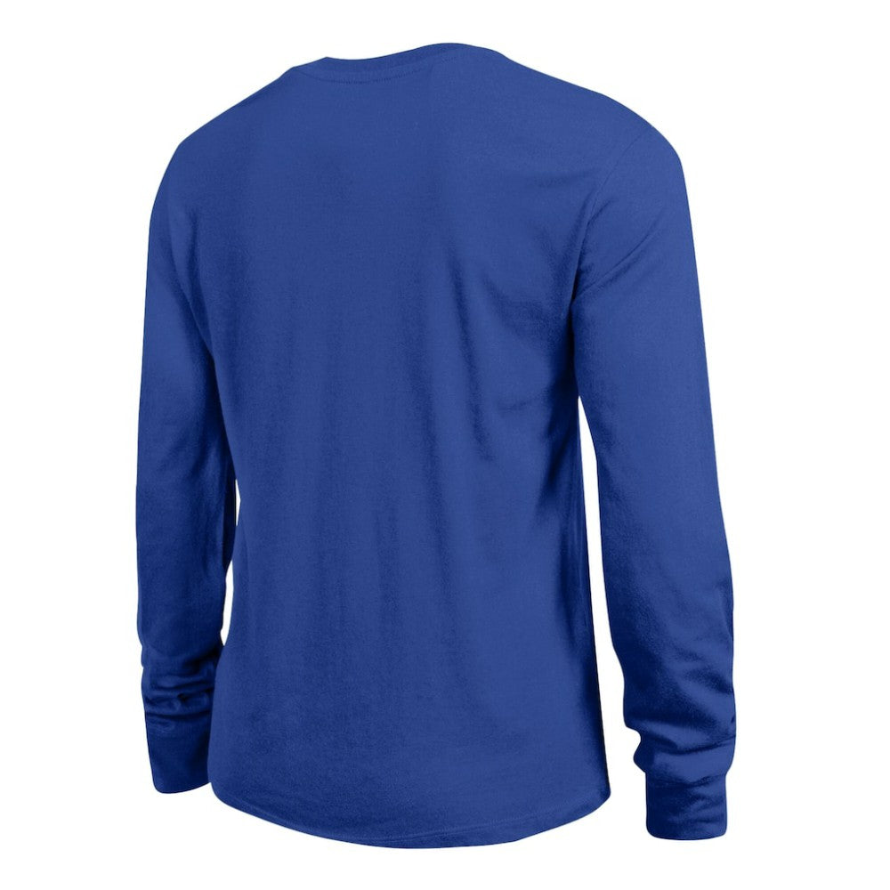 New York Rangers Champion Women's Wordmark Lockup Long Sleeve T-Shirt - Royal T-shirts