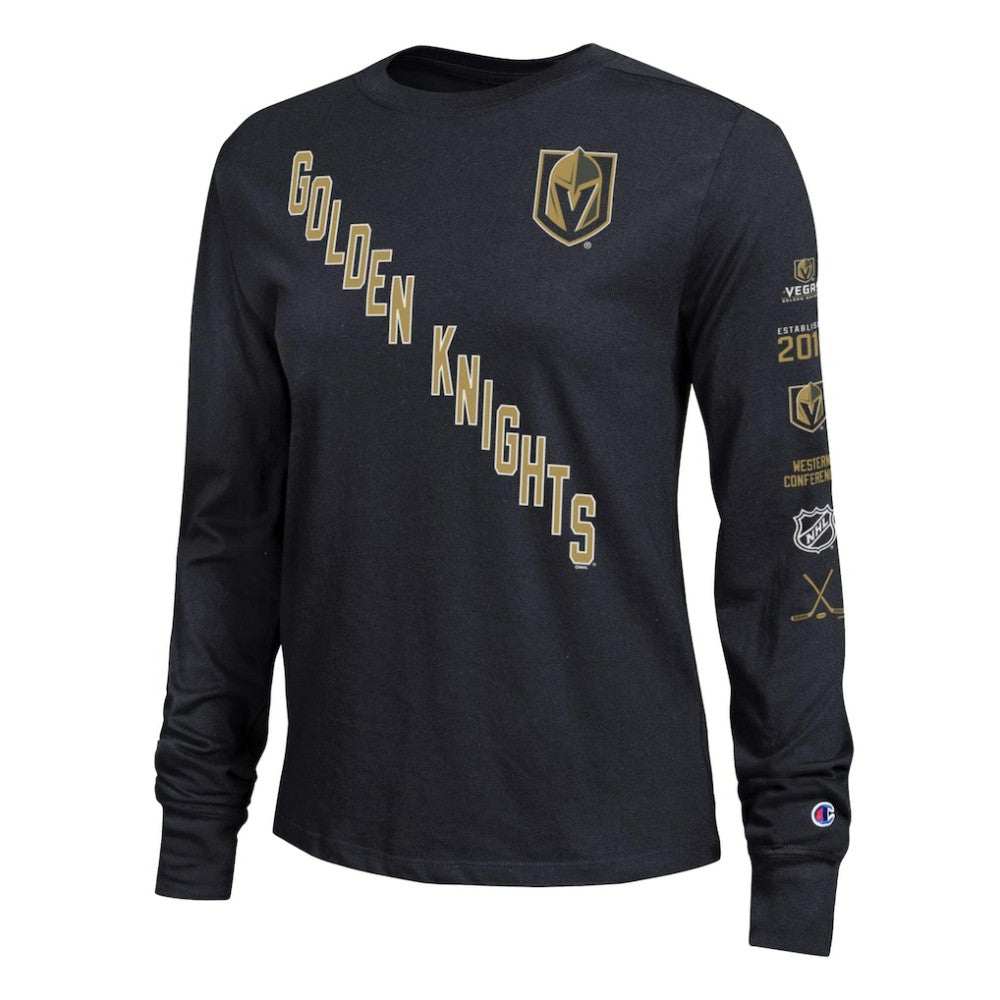 Vegas Golden Knights Champion Women's 2-Hit Long Sleeve T-Shirt - Black T-shirts